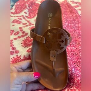 Miller Cloud Tory Burch crepe leather sandals size 7.5